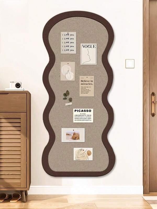 1pc Asymmetric Shaped Decorative Bulletin Board, Home/Company Culture Display Wall Sticker