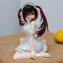 Anime Maid Girl Figure – 4.3-Inch Black & Red Hair PVC Statue In White Lace Dress With Apron, Sitting Pose High-Detail Collectible Model Toy For Desk Display Or Unique Birthday Gift For Anime Fans & Otaku Collectors. This Charming Anime Figurine Features A Realistic Long Black & Red Gradient Hair Design, Classic White Maid Outfit With Ruffled Sleeves, Cute Headband, And Delicate Apron Details. Perfect For Home Decor, Office Desk, Shelf Display, Or As A Thoughtful Present For Her On Valentine's Day, Anniversary, Or Birthday. Ideal For Anime Lovers, Cosplay Enthusiasts, And Collectors Who Appreciate High-Quality Craftsmanship And Cute Character Designs. Made From Durable PVC Material, This Figurine Is Lightweight, Easy To Clean, And Designed For Long-Term Display. - trắng - Xem 4