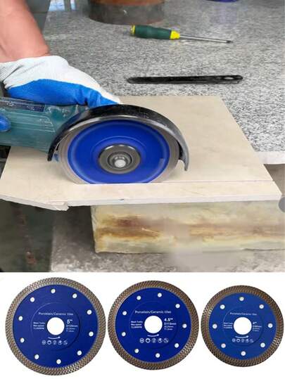 0.9in Inner Hole Glass Cutting Piece, Brazed Diamond Sand, 3cm Wide Cutting Edge, Cutting Glass, Ceramic, Jade, Stone, 125mm115mm100mm Three Specifications, 3mm Wide Sand Surface For Easy Polishing And Trimming