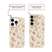 1个TPU软粉色玫瑰图案全屏手机壳，兼容 17 Pro Max/17/16 Pro Max/15/13/12/11、S20 FE/A15/S24/A55、Note 11/12/13 Pro，防震保护套 - 白色 - 查看 7