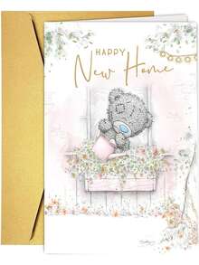 1张 Me To You 可爱乔迁新居祝贺贺卡，4.92x6.93 英寸乔迁祝福卡 - 查看 4
