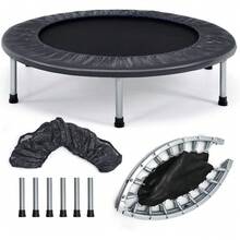 Tombling Fitness Mini Trampolin para Niños 36/38 Pulg – Rebotador Silencioso Plegable o Fijo con Almohadilla – Carga 170/300 LB – Ejercicio  en Casa Tombling Trampolín - Negro - Ver 1