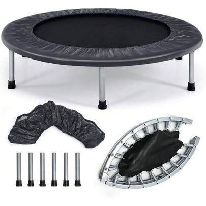 Tombling Fitness Mini Trampolin para Niños 36/38 Pulg – Rebotador Silencioso Plegable o Fijo con Almohadilla – Carga 170/300 LB – Ejercicio  en Casa Tombling Trampolín