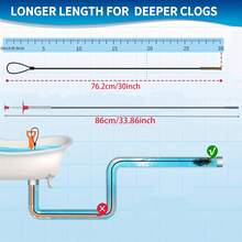 2pcs Multi-Functional Drain Cleaning Tool Set, Flexible Foldable 4-Claw Drain Opener, Kitchen Sink Garbage Disposal, Bathroom Toilet Plunger, Bathroom Drain Cleaner, Sink Drain Opener - A - View 5