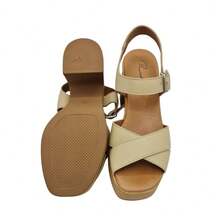Rodri Beige Leather Sandals (R2402) - Spanish Elegance And Guaranteed Comfort, Platform And Wide Heel, 24/48 Hour Delivery - Beige - View 4
