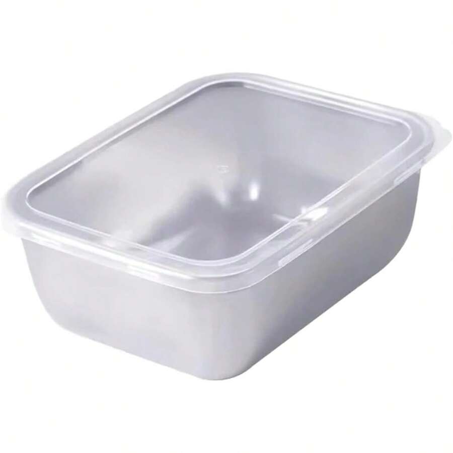 Contenedor de Alimentos de Acero Inoxidable con Tapa, Caja de Almacenamiento Pequeña y Sellada - 1 artículo - Ver 1
