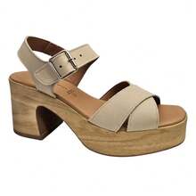 Rodri Beige Leather Sandals (R2402) - Spanish Elegance And Guaranteed Comfort, Platform And Wide Heel, 24/48 Hour Delivery - Beige - View 11