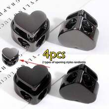 4/8个心形抽绳调节扣，适用于连帽衫和包袋 - 耐用金属绳扣闭合装置，无需缝纫即可调节松紧，适合DIY缝纫、装饰和防滑用途 - 多色 - 查看 22