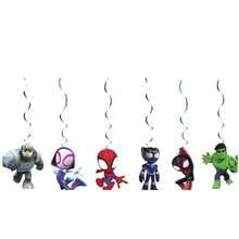 Marvel 6pcs/Set Spider Man Birthday Party Avengers Cartoon Party Spiral Pendant Party Wholesale New Style Pendant New Year's Gift, Valentine's Day Gift, Easter Gift (Stochastic Style) - Multicolor - View 9