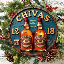 Hello Young Vintage Whiskey Metal Wall Art 8 Inch Round Sign 2D Bar Decor Farmhouse Home Gift For Cafe Garden - 彩色 - 查看 7