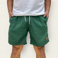 Kit 3 Bermuda Cargo Linen Premium Shorts Mauricinho Men's Casual Basic Comfortable - Army Green - View 2