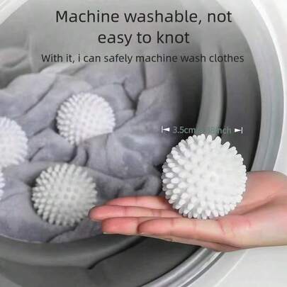 Fluffy Laundry Balls - Easy, Anti-Knot And Lint Removal Solution For Pet Owners - Reusable, Multipurpose And Easy-To-Use Washing Machine Accessory