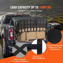 Réseau de fret - 120*105 pouces avec maille, 1500 lbs, pas d'eau - Voir 2
