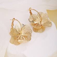 1 Pair Fashionable, Elegant, Creative, High-End Petal Earrings, Suitable For Women's Daily Wear, Parties, Valentine's Day, Bridal Accessories, Christmas And Other Occasions,Beach,Wedding - Multicolor - View 4