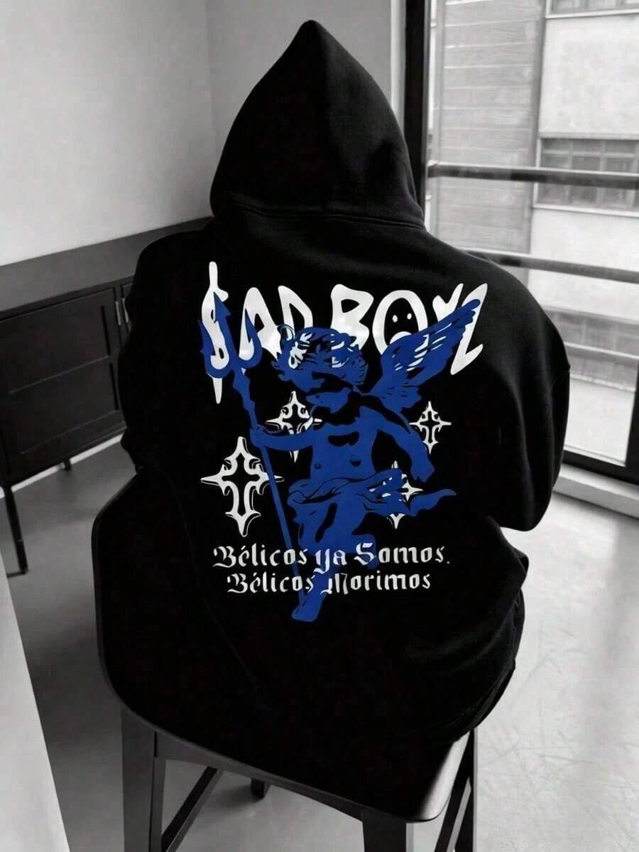 Men's Sweatshirts Black Sweatshirt Hoodies Autumn And Winter Outdoor Fitness And Leisure Y2k Men's Clothing Anti Social Club Halloween Christmas Halloween Costume For Men - Black - View 1