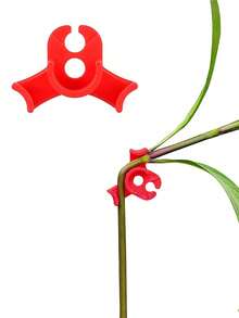 20pcs Plastic Garden Plant Clips, Red Plant Cultivation Fixers, 90 Degree Bending Clips - Multicolor - View 6
