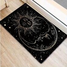 "The Celestial Body" Pattern Flannel Carpet, Featuring Stars, The Sun And The Moon, Represents The Design Of The Universe , 2D Digital Printing, Non-Slip Rubber Bottom, Multiple Sizes Available. Suitable For All Seasons, Washable, Machine Washable, Comfortable, Unique, Suitable For Him, Her, Family Members, Boyfriend, Girlfriend, Father, Family Members, Mother, Lover, Daughter, Son, Grandfather, Grandmother, Teacher, Doctor, Nurse, Friend, Classmate, Pet. As Birthday Gifts, Household Items, Wedding Items, Souvenirs, Home Decoration, Daily Life, Office Decoration, Birthday, Anniversary, Valentine's Day, Thanksgiving, Graduation Season, Christmas, Halloween, Mother's Day, Father's Day, Wedding, New Year Gift Decoration. Suitable For Shopping Centers, Restaurants, Kitchens, Bathrooms, Living Rooms, Bedrooms, Corridors, Balconies, Outdoor Doors, Door Mats, Entrance Mats, Non-Slip Mats, Offices, Cafes, Piano Room Floor Decoration - 多色3 - 查看 4