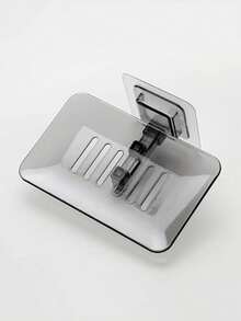 1pc Transparent Soap Dish, Adhesive Wall-Mounted Soap Holder, Suitable For Bathroom, Kitchen, Shower - Multicolor - View 11