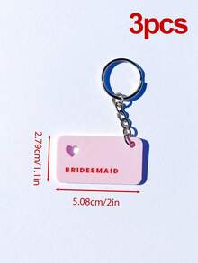 Llavero personalizado con nombre: Regalo personalizado para dama de honor, tía, abuela, llavero de acrílico personalizado: Grabado con amor, regalo del Día de San Valentín - Llavero de corazón cuadrado - Ver 4
