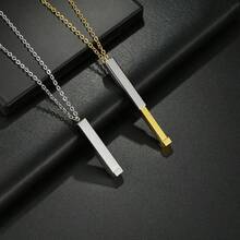 Personalized Custom Double Layer DIY Engraved Necklace Girl's Stainless Steel Jewelry Accessory Gift - Style 28 - View 3
