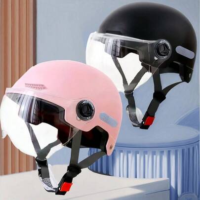 四季通用安全头盔，头部防护，包括自行车头盔、摩托车头盔和男女通用遮阳帽。深受骑行爱好者青睐，适合户外骑行、徒步、远足和运动。产品特点：经久耐用、多层内衬防护、使用寿命长。