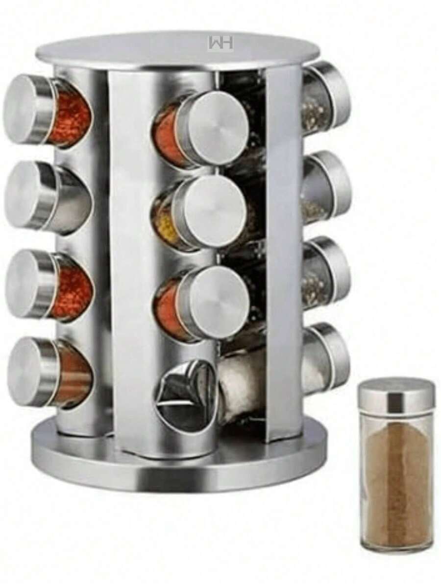 Especiero Giratorio de 16 Frascos, Almacenamiento para Especias, Organización de Cocina - Ver 1