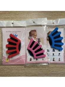 1pc Women's Hair Braiding Tool, Sponge For Weaving And Twisting Hairstyles, Braiding Enhancer, Five-Finger Sponge Curler And Octopus Braid Tool - Pink - View 5