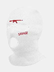 1个男女通用拉法帽滑雪面罩，适合日常使用、户外运动、徒步旅行、骑行 - 1件黑色 - 查看 7