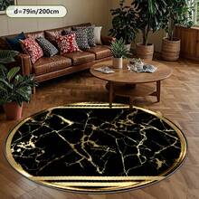Alfombra circular ¡que te encantará! Ligera, suave, exquisita, con colores vibrantes, adecuada para tu sala de estar, pasillo, cocina, porche, entrada, dormitorio, estudio. Felpudo decorativo, alfombra de interior, área de comedor - J - Ver 6