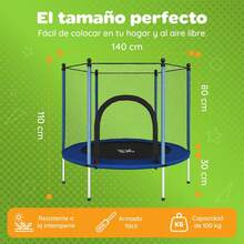 Trampolín de 55 Pulgadas con Red de : Especificacionesécnicas, Estructura de Acero Reforzado y Diseño - 1 - Ver 6