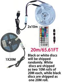 1 Stück Smart LED Lichtstreifen, 5050 hochwertige RGB-Farbwechsel-Bandleuchte, App-Steuerung, 44-Tasten-Fernbedienung, Musiksynchronisation, geeignet für Heimdekoration, Schlafzimmer, Küche, TV, Feierlichkeiten, Weihnachtsdekorationen Zuhause, Weihnachtsgeschenke, Weihnachtsdekoration - Buntes Licht - Übersicht 15
