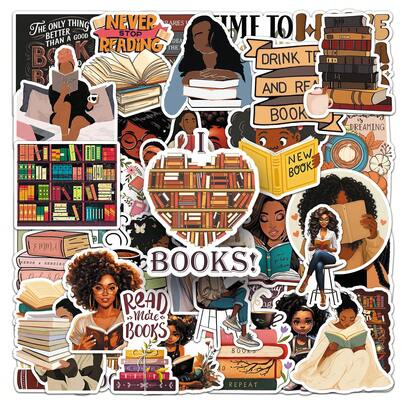 50PCS Read English Graffiti Cartoon Graffiti Stickers DIY Luggage, Water Cup, Notebook, Helmet, Creative Decoration Graffiti Stickers