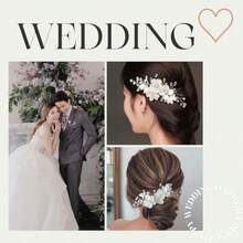 [kinaviola]ヘアクリップ 花 花柄 大きめ 髪留め 髪飾り ヘアアクセ ヘアアクセサリー ヘッドドレス パール ビジュー お洒落 上品 キレイめ 女性向け フォーマル 結婚式 ブライダル ドレス 着物 浴衣 お呼ばれヘア ヘアアレンジ ホワイトゴールドファッション - 写真の通り - チェックする 5