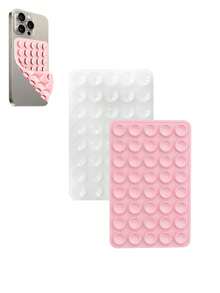 2 piezas Palo de selfie clásico de doble cara con 40 ventosas de silicona, soporte de teléfono multifuncional reutilizable y adhesivo para montaje o uso manual, adecuado para grabación de video y fotografía, gran regalo para amigos y accesorios de teléfono para el Ramadán - Multicolor - Ver 18