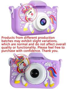 YAIUZGOO 1080P HD Photo & Video Camera With 2.0" Screen, Silicone Protective Case, Puzzle Game, SD Card Storage, Outdoor Photography Camera, Valentine's Day/Birthday Gift, 150mAh - Purple - View 5