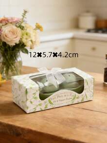 2pcs Ceramic Salt And Pepper Shaker Set, Pea Shaped With Textured Glaze Finish, Gift Box Packaging, Suitable For Kitchen, Dining, Parties, Housewarming, Valentine's Day, Birthday Gifts - Mint Green - View 5