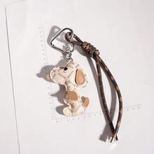 1pc Snoopy Dog Bag Pendant, Original Designer, Car Keychain, Cowhide Leather, Women's Cute Backpack Ornament New Year's Gift, Valentine's Day Gift, Easter Gift (Stochastic Style) - Multicolor - View 4