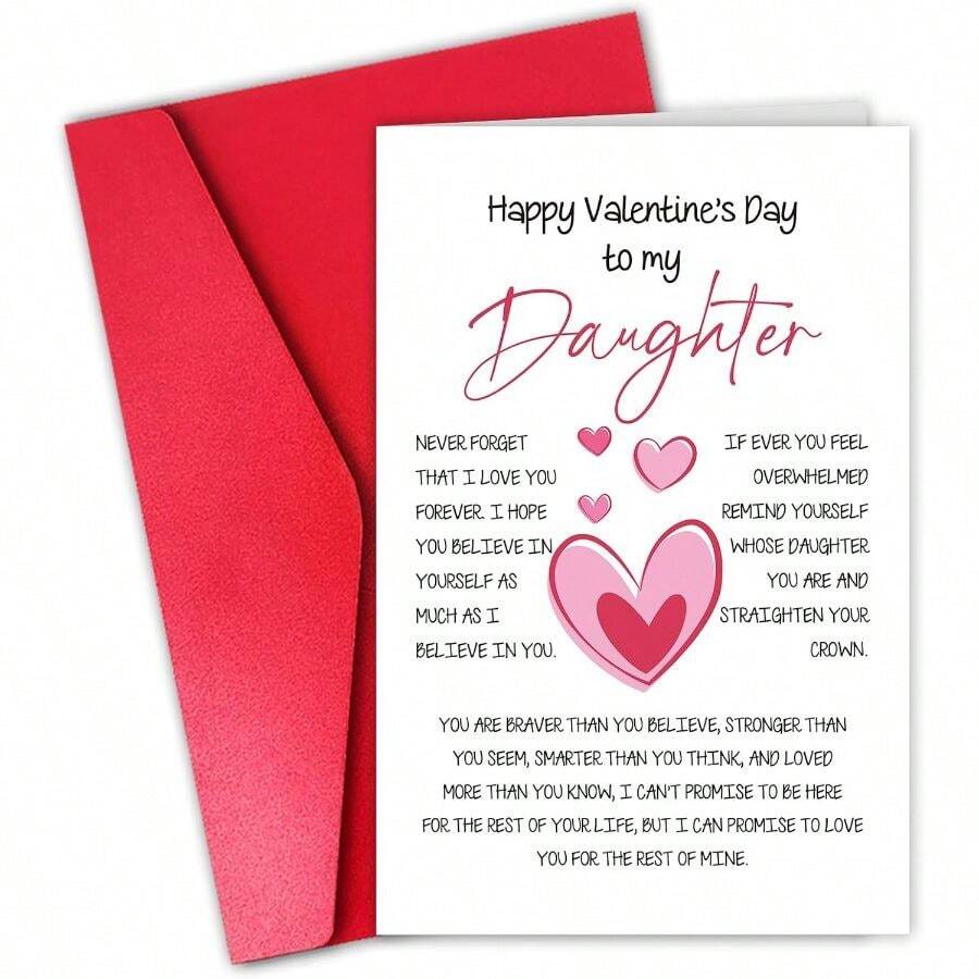 Lovely Valentines Day Card For Daughter Her, Happy Valentines Day Card ...