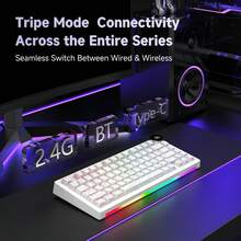 AJAZZ AK820 V2 PRO Versatile Dual 8K Triple-Mode Smart Display Customizable Mechanical Keyboard, Gaming Keyboard With Enhanced Battery, Long Lasting, RGB Lighting, Music Rhythm Support, Customizable Web Driver, Newly Upgraded All-In-One Multifunctional Knob - View 4