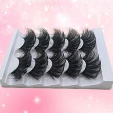 D-Curl Deluxe Fluffy False Eyelashes Set | 25mm Extra Long Criss-Cross Design, 5 Pairs, Soft & Easy For Beginners - View 2