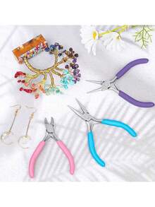 3件套珠宝钳套装，包括尖嘴钳、圆嘴钳、剪线钳和链钳，专为珠宝制作、维修、绕线、串珠和工艺设计。 - 3件裝 - 查看 3