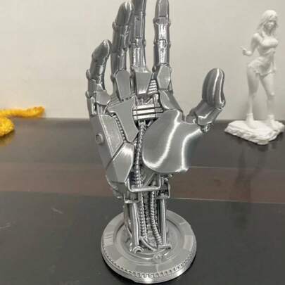 1pc 2026 New 3D Printed Creative Desktop Decor Toy, Cyberpunk Style Mechanical Hand, Interactive Gadget, Perfect Gift For Family, Friends, Birthday, Party, Suitable For Boys And Girls