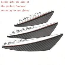 6pcs/1set Universal Front Bumper Lip Decoration Diffuser Splitter Fins Body Spoiler Canards Valence Chin Car  Decor - 多色的 - 查看 2