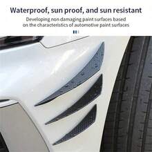 6pcs/1set Universal Front Bumper Lip Decoration Diffuser Splitter Fins Body Spoiler Canards Valence Chin Car  Decor - 多色的 - 查看 5