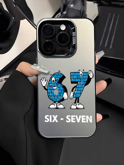 Neue kreative Mode IMD Laser Handyhülle Serie, Cartoon Ziegel Nummer 6 und 7 Muster, klassische stoßfeste rutschfeste Hybrid Handyhülle, geeignet für iPhone 17/17Air/17Pro/17ProMax, 16/16Plus/16ProMax, 15, 14, 13, 12, 11 Serie und Galaxy S22, S23, S24, S25 PLUS ULTRA Serie, ideal als Ostern, Weihnachten/Halloween Dekorationen, Geburtstagsgeschenke für Paare, Freundinnen, Freunde oder sich selbst.