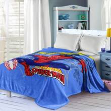This Is A Marvel Spider-Man Themed Flannel Blanket. The Main Design Is The Classic Red And Blue Spider-Man Suit, With A Blue Background. It Has The Features Of Warmth And Softness, And Can Be Used As A Sofa Cover, Nap Blanket, Or Bedding Decoration. - Multicolor - View 4