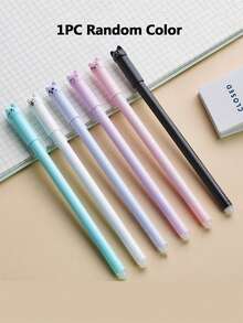 8支/套 可爱小猫主题中性笔,创意卡通猫咪摇尾巴设计,黑/蓝墨水,圆珠笔,签名笔,文具,返校季,节日礼物 - 彩色 - 查看 13