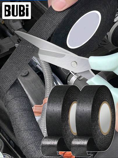 2 piezas Cinta aislante resistente al calor del motor del coche Cinta de protección de cables Cinta de sellado Insonorización universal Reductor de ruido Protector Accesorios de automóvil
