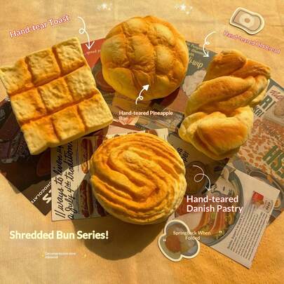 New Handmade Bread Butter Toast Squeezy Squeeze Toy, Soft Pressure Relief Slow Rebound Squeeze Air Vent Squeezy Toy, Sticky, Perfect Gift - Birthday Gift - Boy Gift - Girl Gift - Christmas Gift