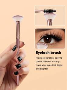 23pcs/1pc Full Makeup Brush Set Includes 20 Soft Makeup Brushes-Such As Translucent Powder Brush, Blush Brush, Contour Brush, Highlighter Brush, Foundation Brush, Nose Contour Brush, Eyeshadow Brush, Eyebrow Brush, Lip Brush, And Detail Brush-Plus 1 Travel Waterproof Makeup Bag And 2 Liquid Beauty Eggs. Ideal For Beginners, Professional Makeup Artists, And Novice Beauty Practice. - Coffee Brown - View 2